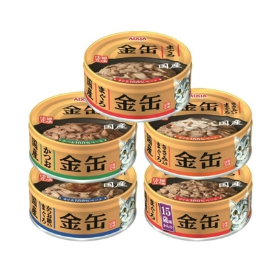 日本AIXIA愛喜雅-金缶系列 70g x 12入組(下標2件+贈送泰國寵物喝水神仙磚)