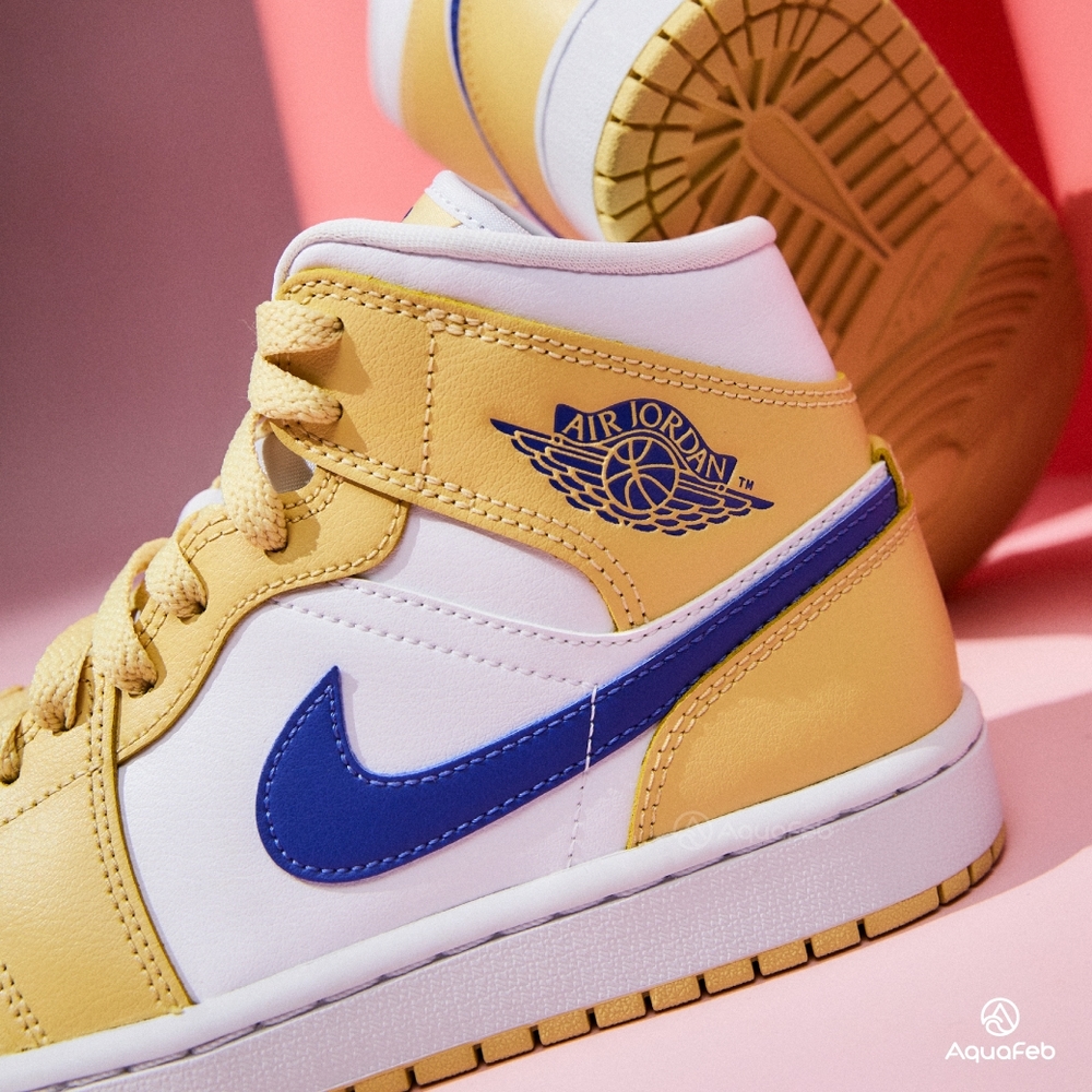 Nike Jordan 1 Mid Lemon Wash 女鞋鵝黃色穿搭喬丹休閒鞋BQ6472-701