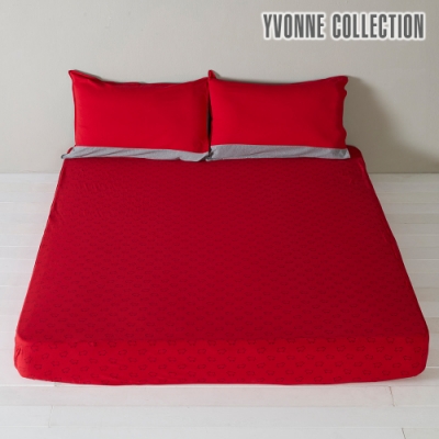 YVONNE COLLECTION 豬豬印花加大床包-紅