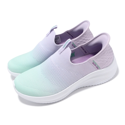 Skechers 休閒鞋 Ultra Flex 3.0 Slip-Ins 女鞋 紫 綠 漸層 避震 健走鞋 懶人鞋 150183LVTQ