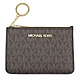 MICHAEL KORS Jet Set 拉鍊鑰匙扣卡夾零錢包(深咖) product thumbnail 1