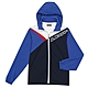KAPPA義大利時尚單層風衣外套(可拆帽)~白 丈青閃耀藍 3117ZYWA0K product thumbnail 1