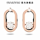 SWAROVSKI 施華洛世奇 Sparkling Dance Oval 耳釘圓形切割 白色 鍍玫瑰金色調 product thumbnail 1