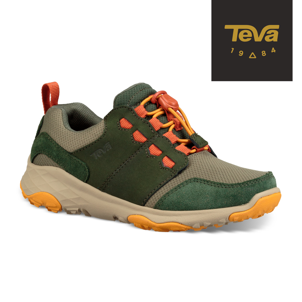 【TEVA】原廠貨 小/大童 Arrowood 2 Low WP 低筒防水牛皮機能休閒鞋/登山鞋/童鞋(昆布綠)