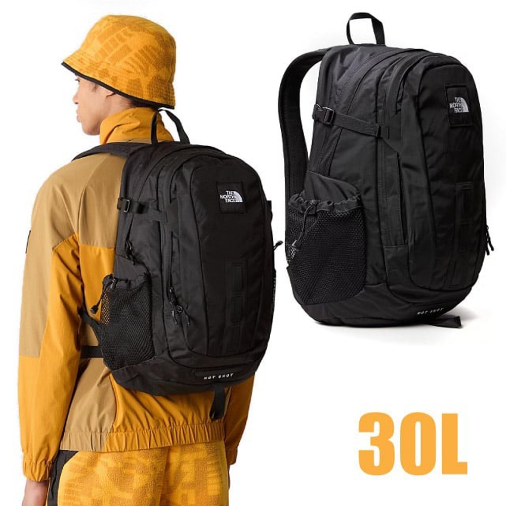 【The North Face】HOT SHOT 抗撕裂多功能後背包30L.電腦包_3KYJ-KY4 黑 N