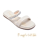 Pineapple Outfitter-RIDGE 雙帶水鑽單環平底拖鞋-白色 product thumbnail 1