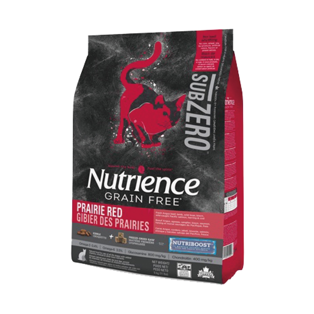 Nutrience 紐崔斯 SUBZERO 黑鑽頂極無穀貓糧+營養凍乾 牛肉+羊肉 5kg