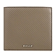 BALLY LYIES 金屬LOGO壓紋裝飾牛皮4卡零錢短夾(大象灰) product thumbnail 1