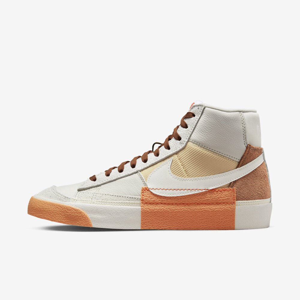 Nike Blazer Mid Pro Club [DQ7673-001] 男女 休閒鞋 運動 中高筒 拼接 白橘咖