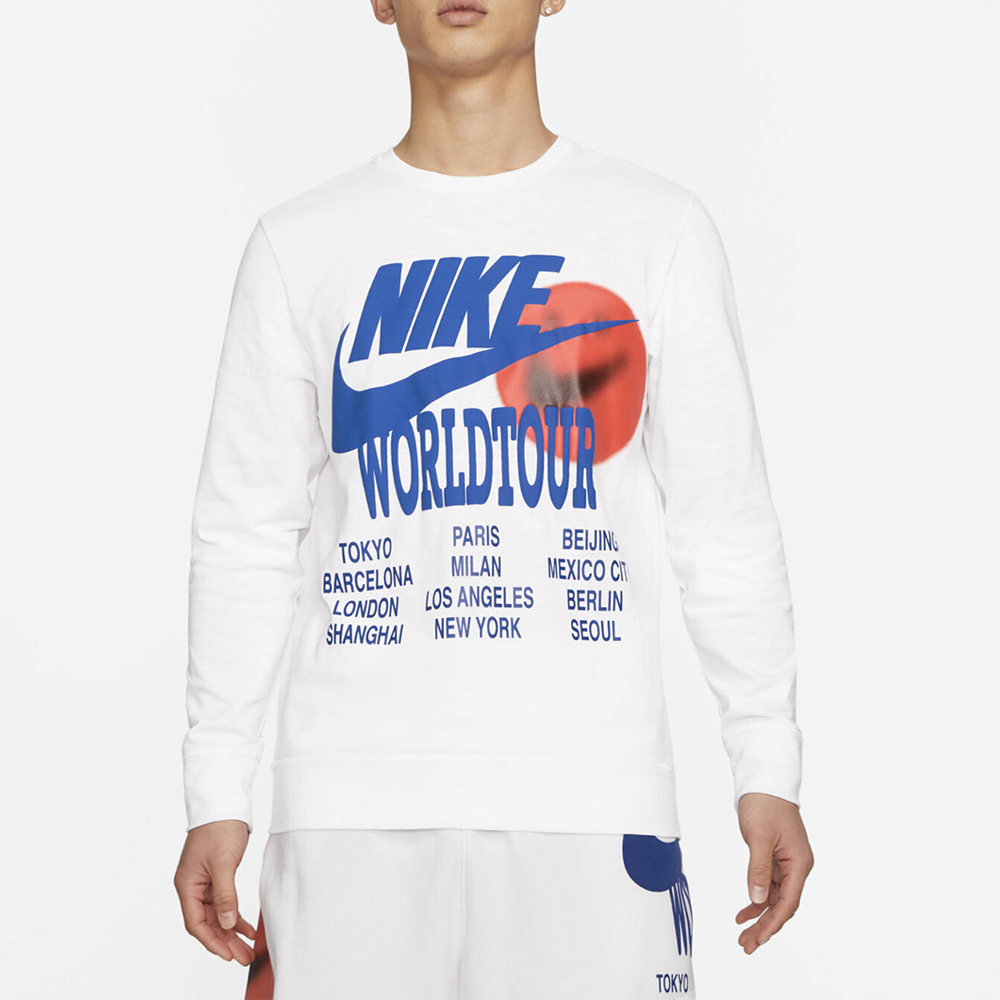 Nike As M Nsw LS Top WTOUR [DA0630-100] 男長袖上衣世界微笑休閒棉質