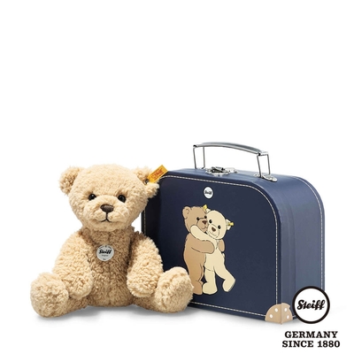 STEIFF德國金耳釦泰迪熊 Ben Teddy bear in suitcase 行李箱系列
