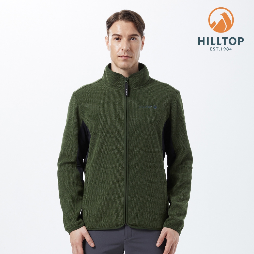 Hilltop 山頂鳥 Multifunction Fleece 男款石墨烯吸濕快乾保暖刷毛外套 PH22XMZ6 綠