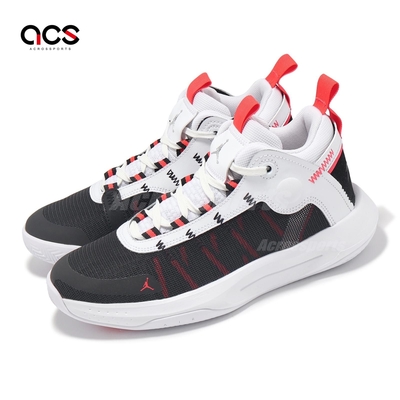 Nike 籃球鞋 Jordan Jumpman 2020 GS 大童 女鞋 白 黑 網布 皮革 氣墊 運動鞋 BQ3451-100