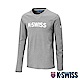 K-SWISS Cotton Logo Tee 2印花長袖T恤-男-淺灰 product thumbnail 1