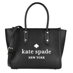 KATE SPADE 標徽印字小型手提斜背托特包(黑色)