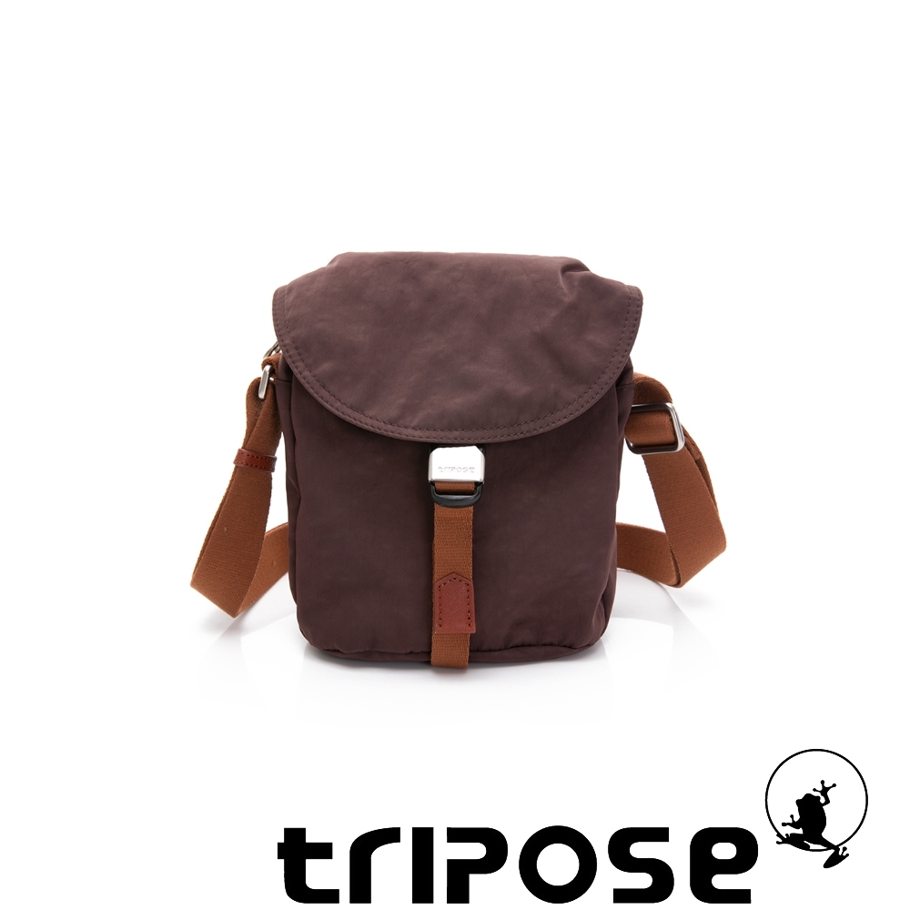 tripose MEMENTO系列微皺尼龍輕量防潑水郵差包 可可咖