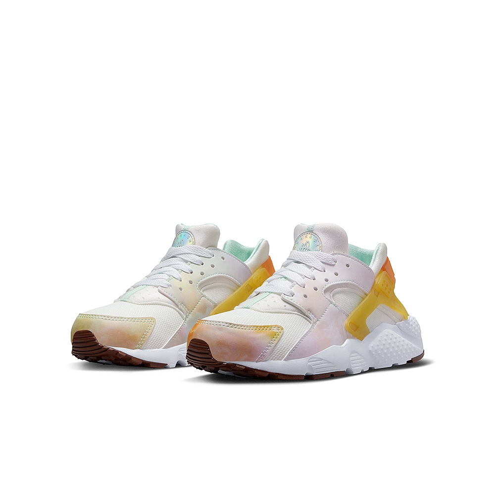 NIKE 休閒鞋 女鞋 大童 運動鞋 HUARACHE RUN GS 白黃粉 FJ7715-171