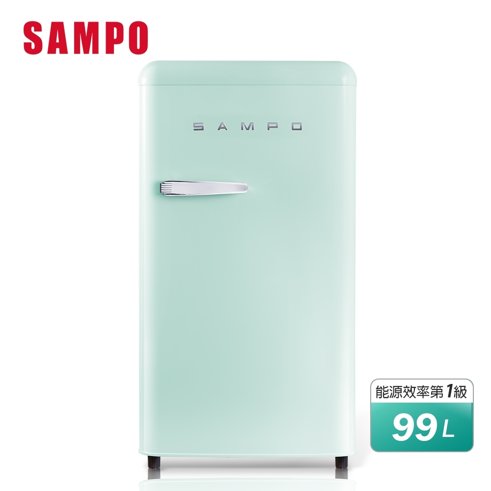 Sampo聲寶歐風美型99l直冷單門小冰箱sr C10 E 香氛綠 定頻300l以下 Yahoo奇摩購物中心