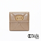 OCTAVIA8 大格小優雅 羊皮金色LOGO三折短夾 共四色 product thumbnail 1