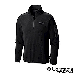 Columbia 哥倫比亞 男款-鈦 Polar刷毛半開襟上衣-黑色