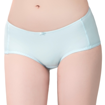 思薇爾 棉花糖純真風系列M-XL中低腰平口內褲(水藍色)