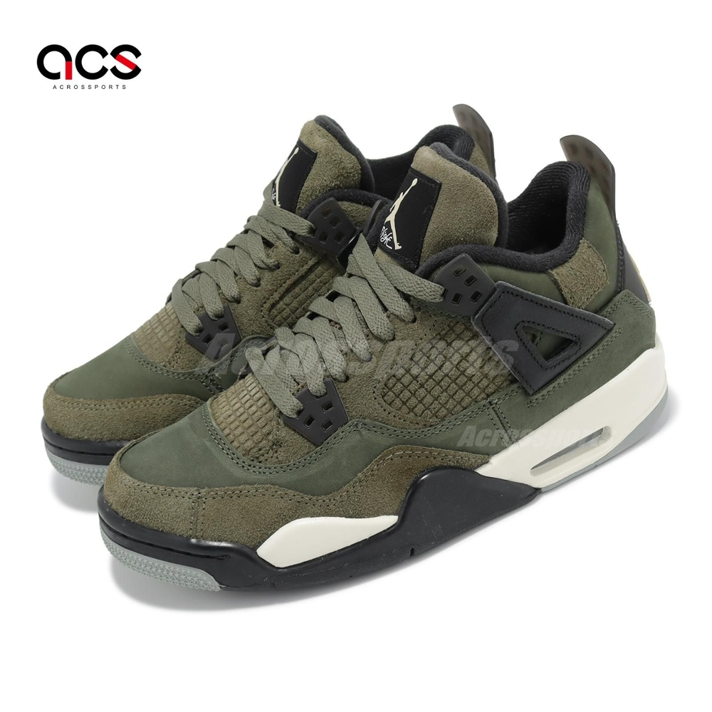 Nike Air Jordan 4 Retro SE  Craft Medium Olive 大童 女鞋 四代 FB9928-200