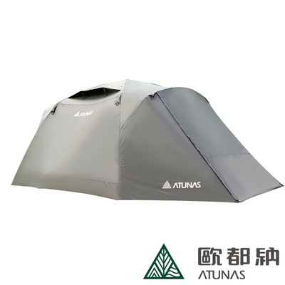 【ATUNAS 歐都納】鋁合金銀膠家庭帳篷(300*300cm) A2TEEE01黑/戶外休閒露營