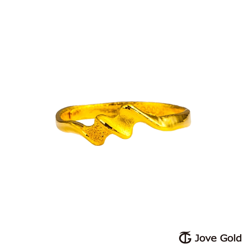 JoveGold漾金飾 愛的電波黃金戒指