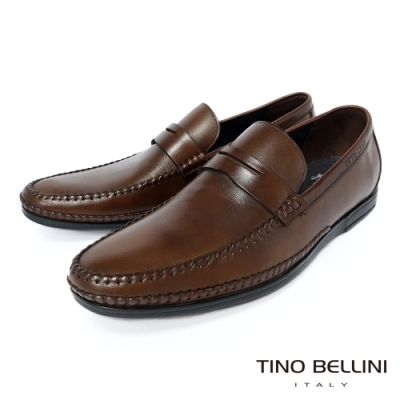 TINO BELLINI 牛皮休閒雅痞樂福紳士鞋