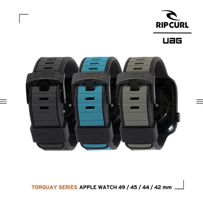 UAG X RIP CURL Apple Watch 42/44/45/49mm 雙色矽膠運動錶帶