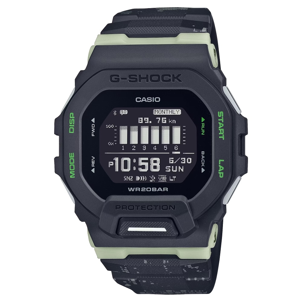 CASIO卡西歐 G-SHOCK 運動藍芽連線電子錶(GBD-200LM-1)