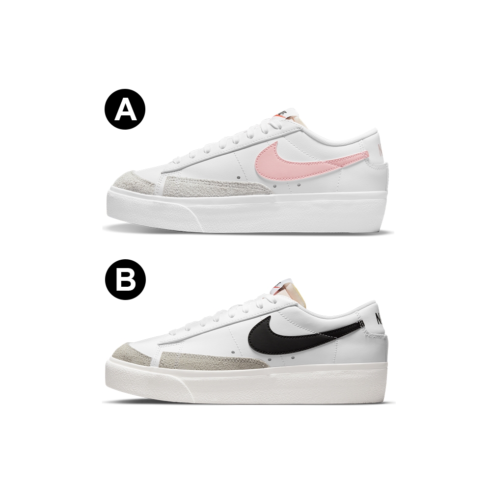 Nike Blazer Low Platform 女鞋 白色 白粉色 經典 厚底 簡約 增高 休閒鞋 DJ0292-101/DJ0292-103