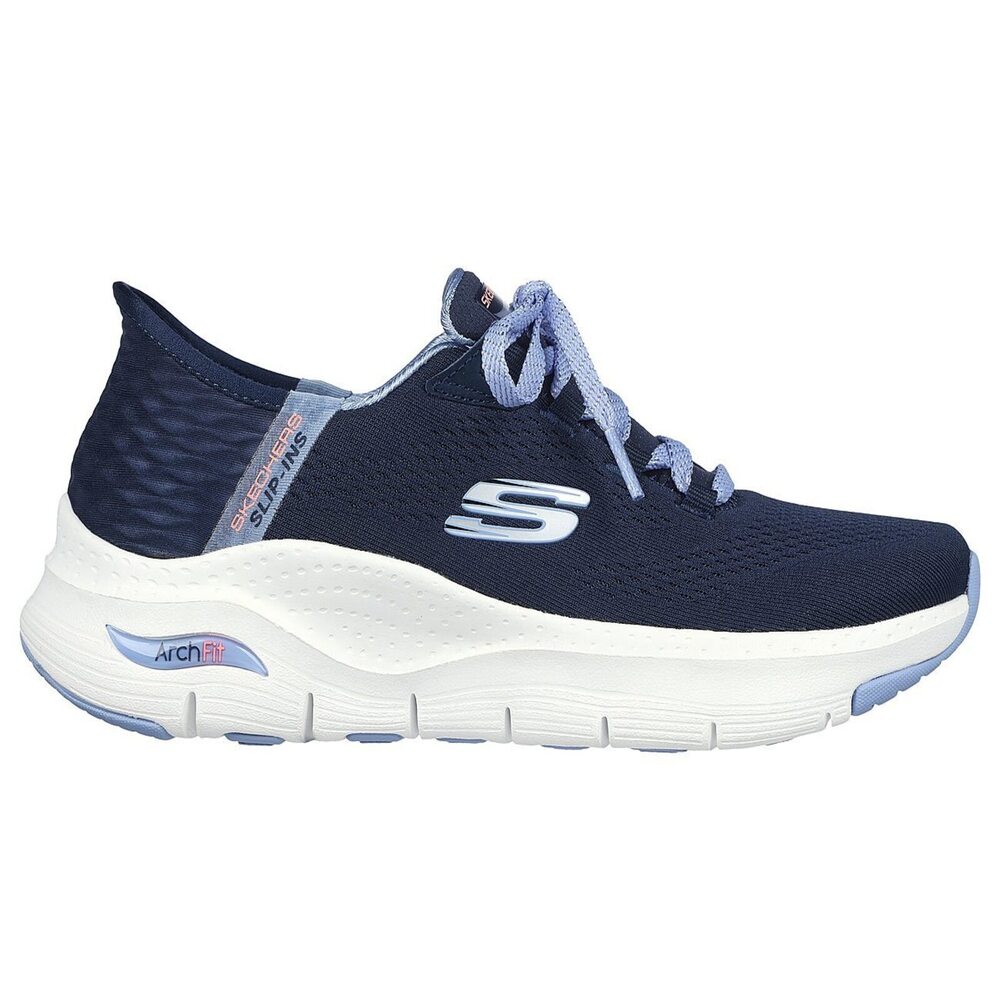 Skechers Arch Fit Fresh Flare Slip [149568NVMT] 女 健走鞋 瞬穿 深藍