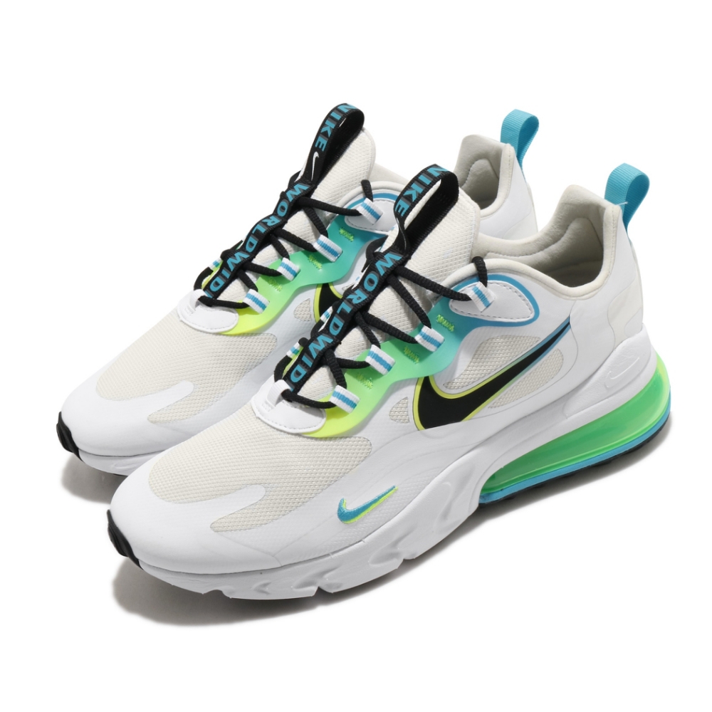 Nike 休閒鞋 Air Max 270 React 男鞋 氣墊 避震 舒適 球鞋 穿搭 白 綠 CK6457100