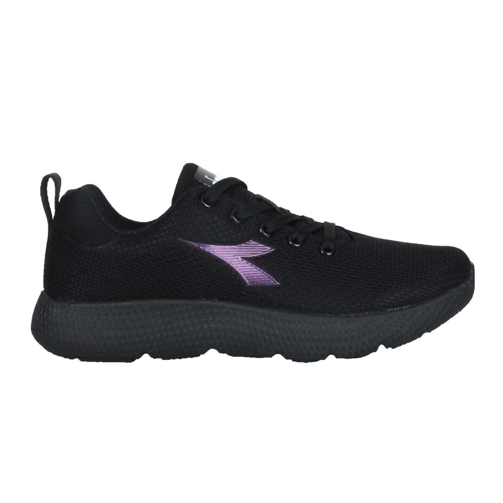 DIADORA 女輕量專業慢跑鞋-路跑 運動 反光 DA31697 黑深紫