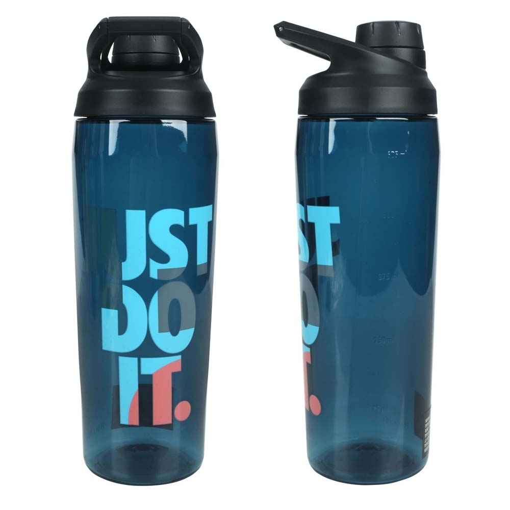 NIKE 24OZ 大口徑水壺-慢跑 路跑 自行車 單車 登山 運動水壺 700ML N100193698824 藍粉灰