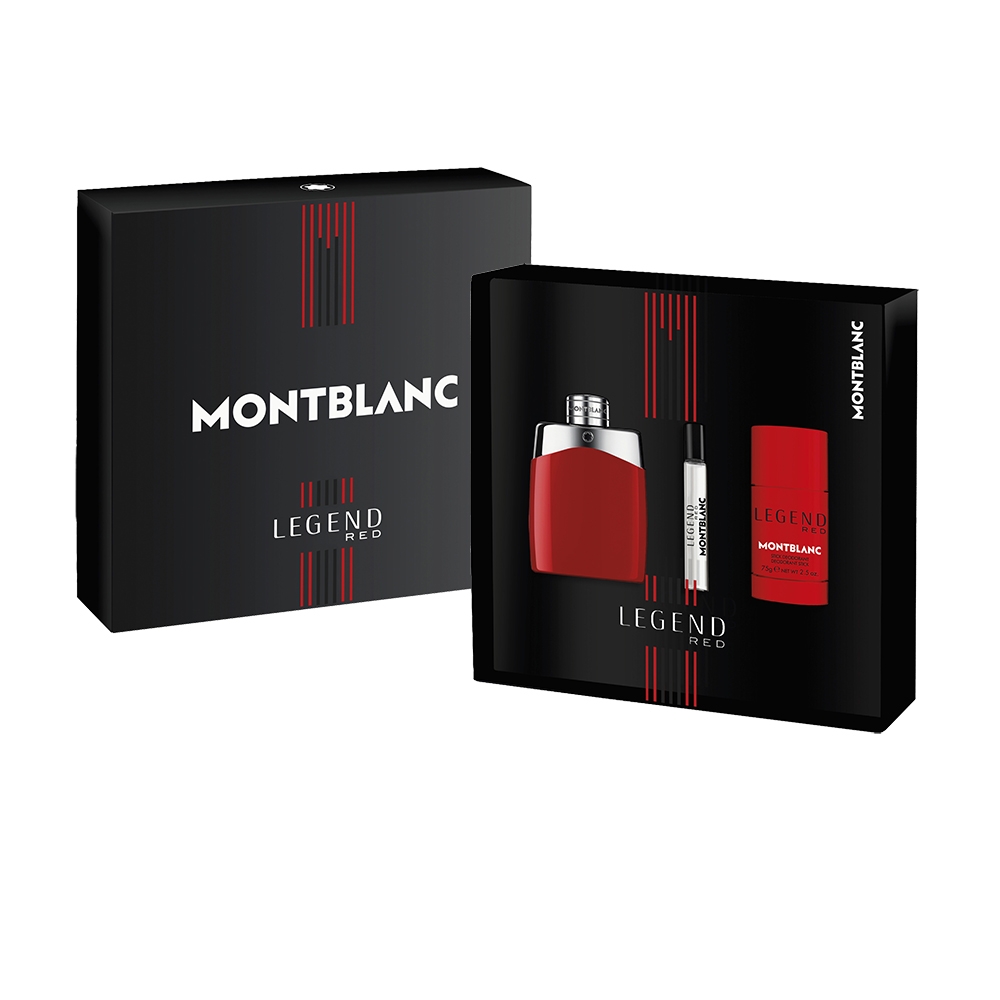 【MONTBLANC萬寶龍】傳奇烈紅淡香精禮盒(淡香精100ml+7.5ml+體香膏75g.附紙袋)