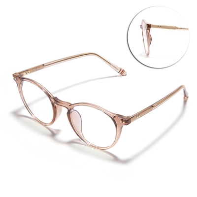 CARIN 波士頓圓框膠框光學眼鏡 NewJeans代言/透褐色#RENA C3
