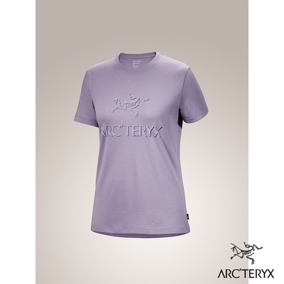 arcteryx 始祖鳥 女 arc word 短袖休閒tee 藍香紫