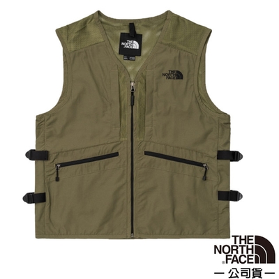 The North Face 男新款 工裝風多口袋機能快乾排汗釣魚背心(亞洲版型)_橄綠 N