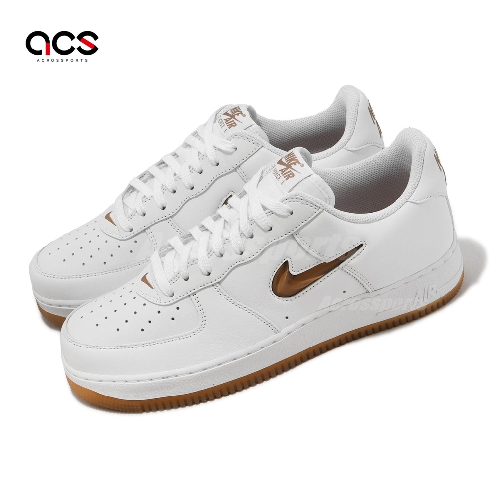 Nike 休閒鞋Air Force 1 Low Retro 男鞋白棕皮革小勾AF1 經典FN5924