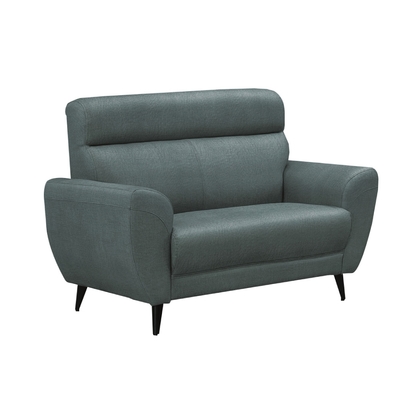 【文創集】莉莉安 時尚深灰柔韌皮革二人座沙發椅-149x88x103cm免組