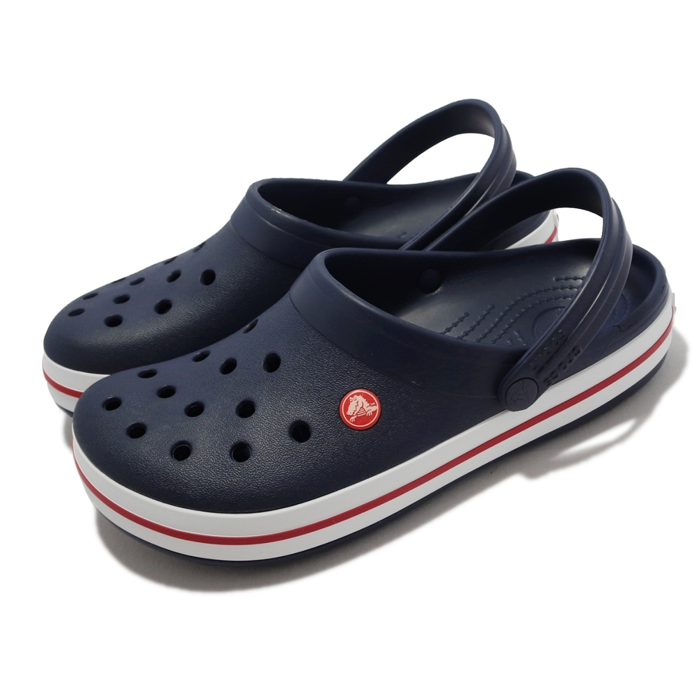 Crocs 涼拖鞋 Crocband 男鞋 女鞋 深藍 紅 白 卡駱班 洞洞鞋 布希鞋 情侶鞋 11016410