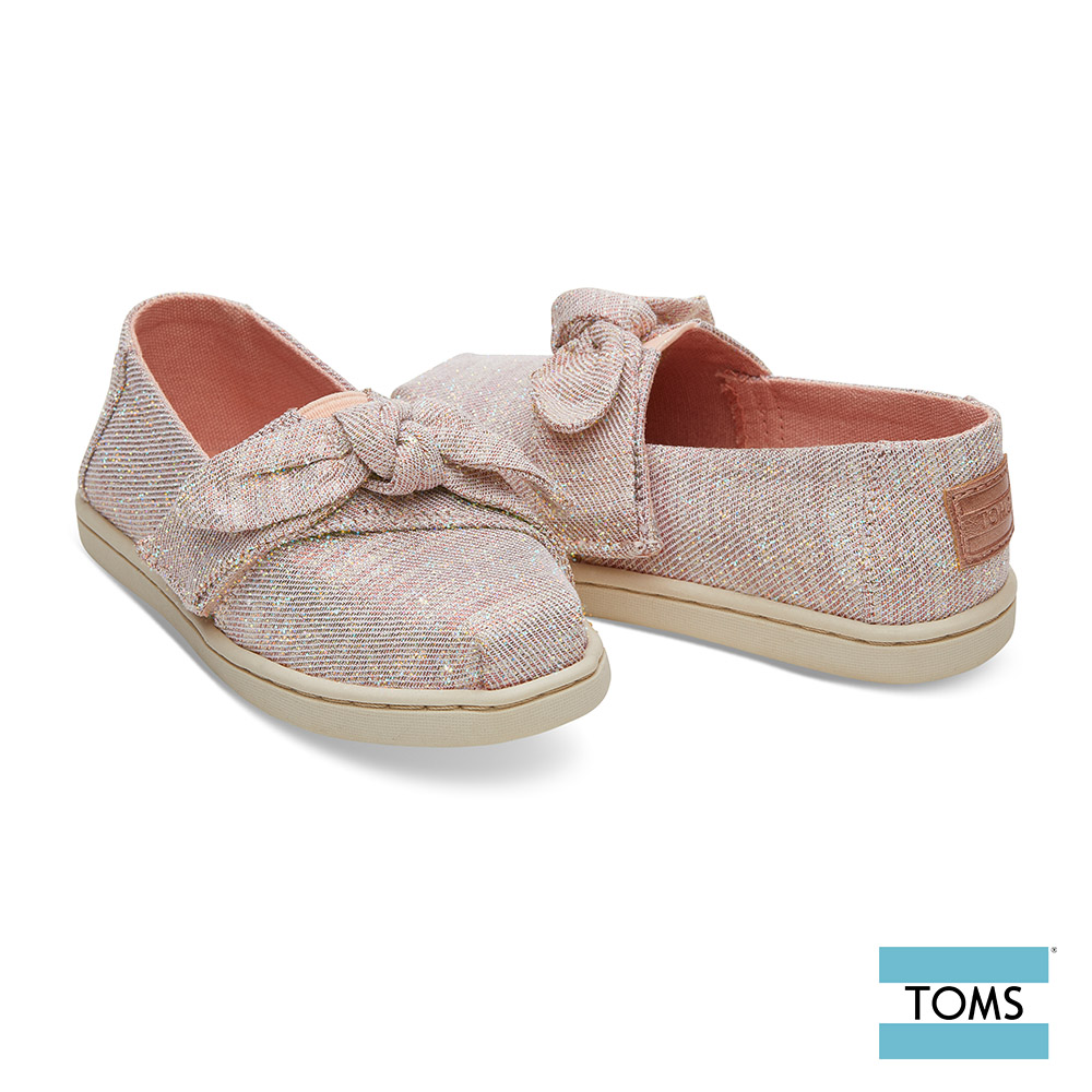 TOMS 優雅蝴蝶結帆布休閒鞋-幼童款