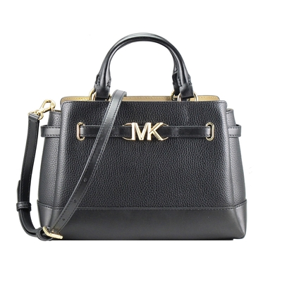 Michael Kors REED新款LOGO手提/肩背/斜背包(黑)