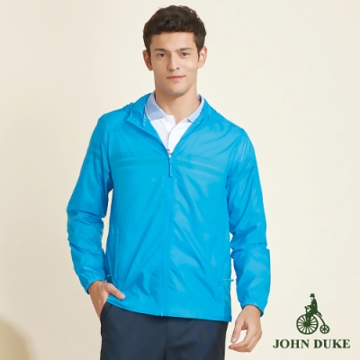 JOHN DUKE約翰公爵抗UV防曬皮膚衣連帽機能外套_湖藍(32-K7203)