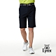 【Lynx Golf】男款彈性舒適側袋設計素面基本款平面休閒短褲-深藍色 product thumbnail 2