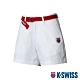 K-SWISS Cotton Twill Shorts W/belt棉質休閒短褲-女-白 product thumbnail 1