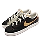 Nike 休閒鞋 Blazer Low 77 PRM 男鞋 經典款 可拆鞋帶扣 皮革 球鞋穿搭 黑 金 DH4370-001 product thumbnail 1