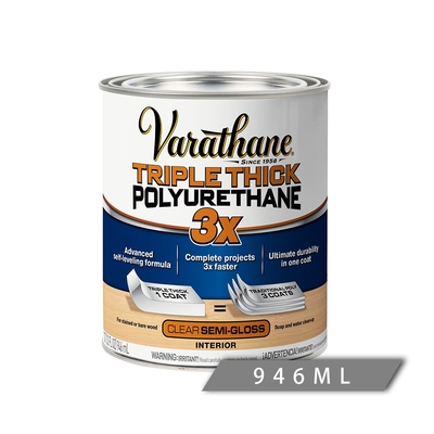 美國 RUSTOLEUM 樂立恩 VARATHANE 超厚木作保護漆（光澤透／三倍厚）